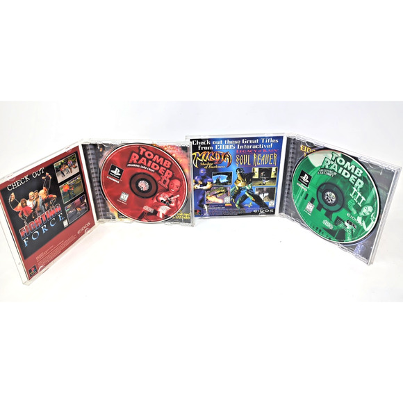 Tomb Raider II & III Playstation 1 PS1 Black Label CIB w/ Registration Cards - Picture 2 of 3